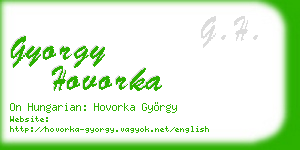 gyorgy hovorka business card